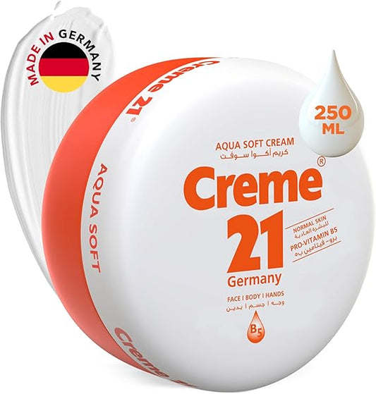 كريم 21 لوشن للجسم 250مل اكوا سوفت - Creme 21 Aqua Soft Cream Normal Skin - 250ml