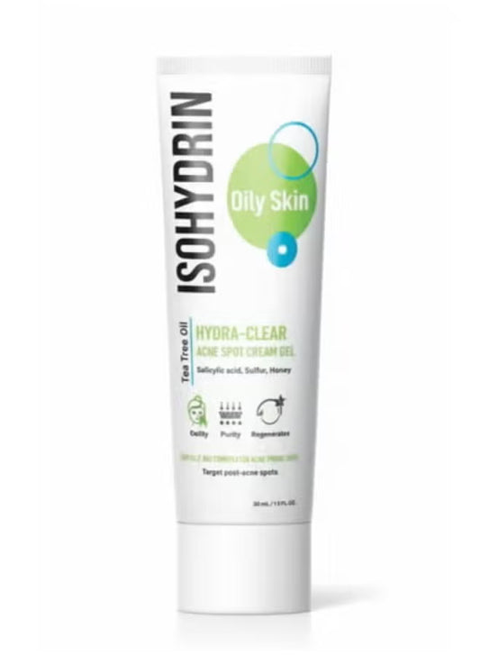 ايزو هيدرين هيدرا كلير اكني كريم جيل 50مل - Isohydrin hydra-clear acne spot cream gel 50ml