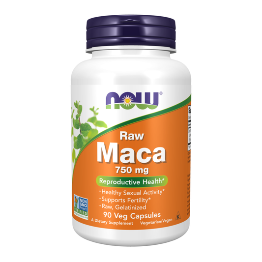 Now Raw Maca 750mg 90 Veg Capsules