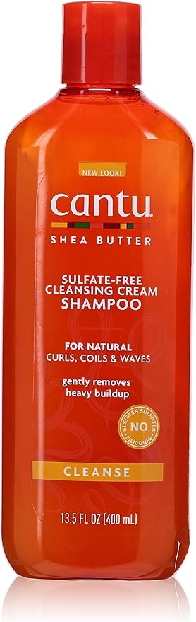 كانتو شامبو 400مل فري سلفات بالشيا - Cantu Shea Butter For Natural Hair Sulfate-Free Cleansing Cream Shampoo(400ml)