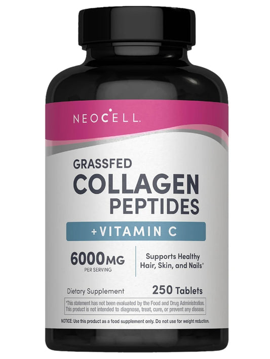 Neocell Grassfed Collagen Peptides + C, 6000 mg, 250 Caplets