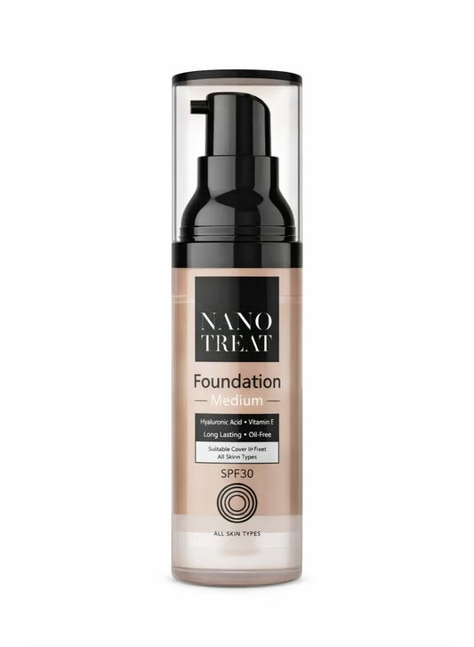 نانو تريت فونديشن 30مل ميديم (متوسط) - Nano Treat Foundation Medium 30 ML
