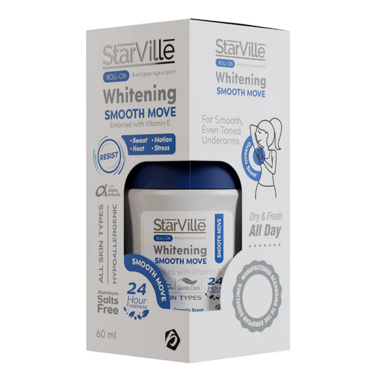 StarVille Roll-on Antiperspirant Whitening Smooth Move 60ml - ستار فيل رول أون أنتيبرسبيرانت وايتنينج سموث موف 60 مل
