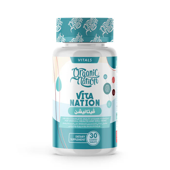اورجانيك نيشن فيتانيشن 30 قرص - Organic Nation Vitamin Nation-30Serv.-30Tablets
