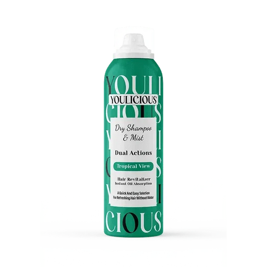 يوليشيس دراي شامبو وميست 200مل تروبيكال فيو - YOULICIOUS DRY SHAMPOO & MIST TROPICAL VIEW 200 ML