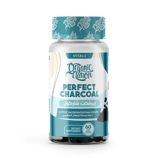 اورجانيك نيشن بيرفكت شاركول 30 كبسولة - Organic Nation Perfect Charcoal-60Serv.-60Softgels