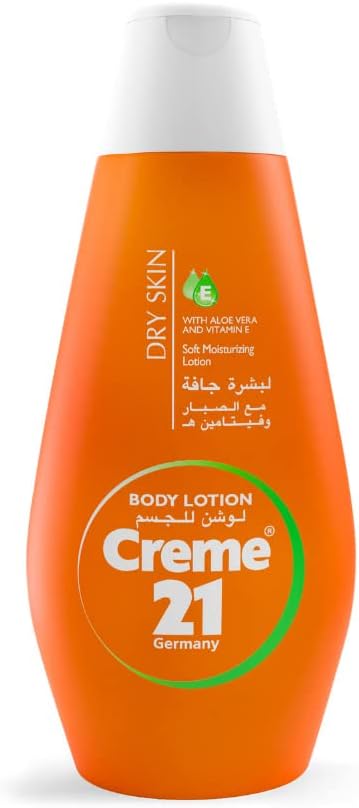 كريم 21 لوشن للجسم 400مل شديد الجفاف - Creme 21 Body Lotion for Dry Skin with Vitamin E & Aloe Vera, 400 ml