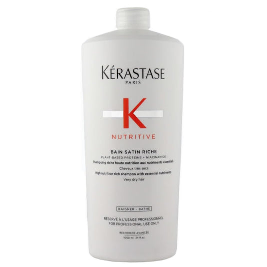 كريستاس نتريتيف شامبو 1000مل بين ريتش - Kérastase Nutritive Bain Satin Riche High-Nutrition Shampoo 1000ml (Salon Size)