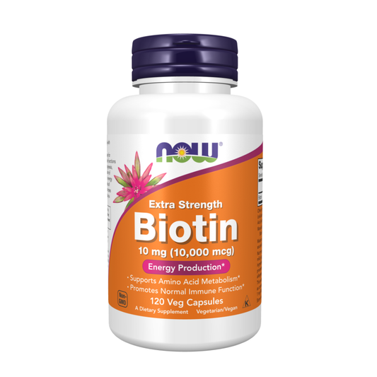 Now Biotin 10,000 mcg 120 Veg Capsules