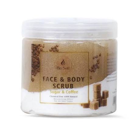 بيو سوفت سكرب سكر وقهوة  500مل  - Bio Soft Sugar & Coffee Face & Body Scrub 500 ml