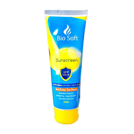 بيو سوفت صن صن سكرين كريم 120مل انبوبة - Bio Soft Sunscreen Cream 120 ml - Tube