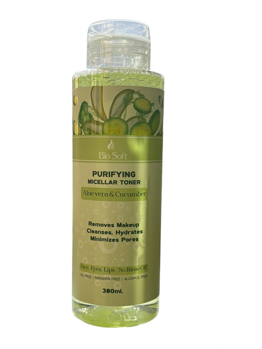 بيو سوفت ماء ميسلار 380مل صبار - Bio Soft Micellar Water 380 ml (Aloe Vera)