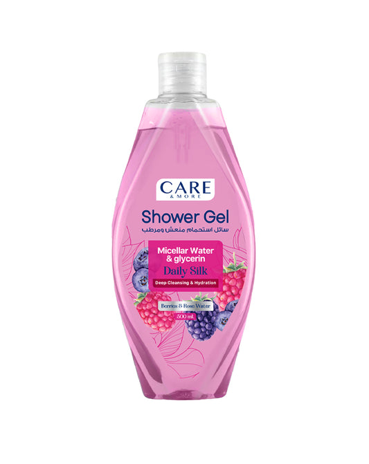 Care & More Micellar Shower Gel – Raspberry & Rose Water – 500ml
