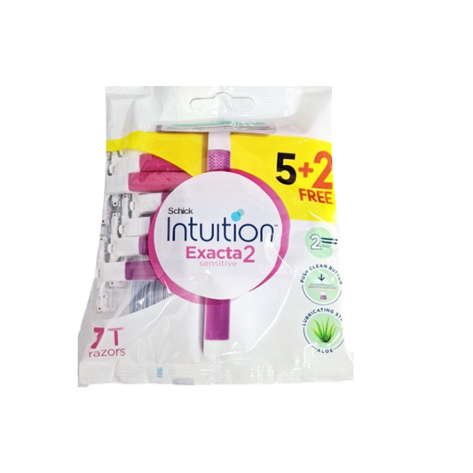 شيك انتويشن ماكينة حلاقه حريمي 5+2 كيس  - Schick Women's Disposable Razors (5+2 Free Bag)