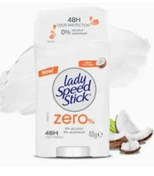ليدى سبيد ستيك 45جم زيرو كوكونت  - Lady Speed Zero Deodorant Stick 45ml Coconut