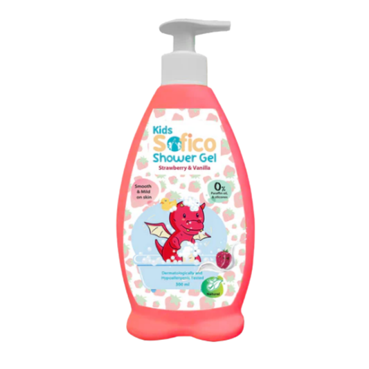 سوفيكو كيدز شاور جيل 300مل فراولة - Sofico Kids Shower Gel Strawberry & Vanilla 300 ml