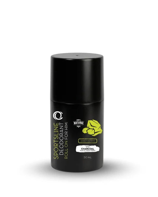Daily Active Deodrant Roll On With Charcoal For Him 50ML  -  مزيل العرق رول اون المنعش بالفحم للرجال (50 مل)