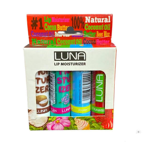 لونا زبدة كاكاو 4قطع مشكل - Luna Cocoa Butter Lip Balm Assorted - Pack of 4 Pieces
