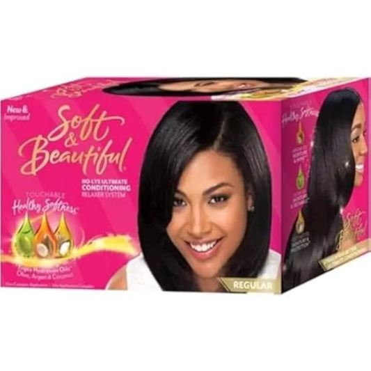 سوفت & بيوتيفول ريجيولار - Soft & Beautiful Regular No-Lye Ultimate Conditioning Relaxer Kit