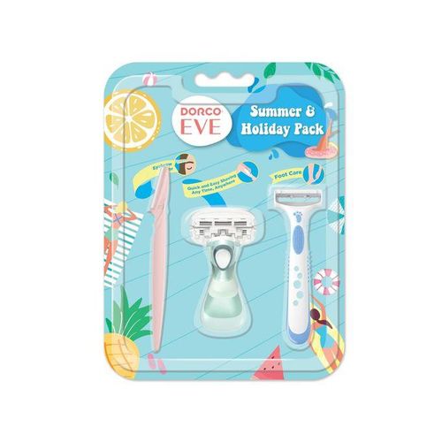 دوركو ماكينة حلاقة حريمي كارت3ق عرض الصيف  - Dorco Women's Disposable Razor - Summer Offer 3-Piece Card