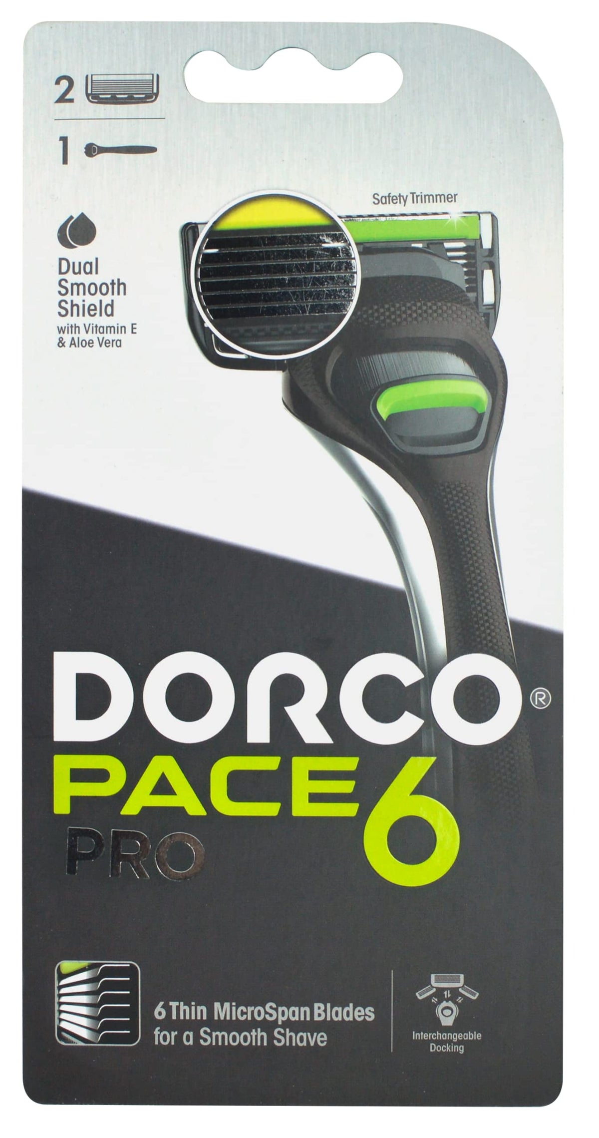 دوركو ماكينة حلاقة رجالي كيس1ق 6شفرة اخضر - Dorco Men's 6-Blade Disposable Razor - 1 Piece Pack (Green)