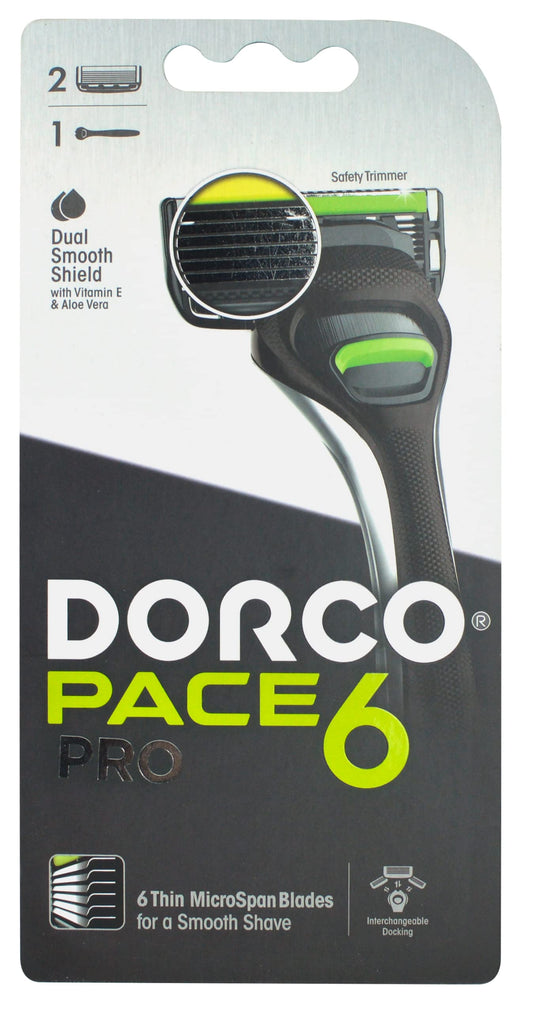 دوركو ماكينة حلاقة رجالي كيس1ق 6شفرة اخضر - Dorco Men's 6-Blade Disposable Razor - 1 Piece Pack (Green)