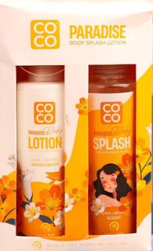 كوكو بادي سبلاش +بادي لوشن براديس برتقالي - Coco Body Splash & Body Lotion Set - Orange Paradise