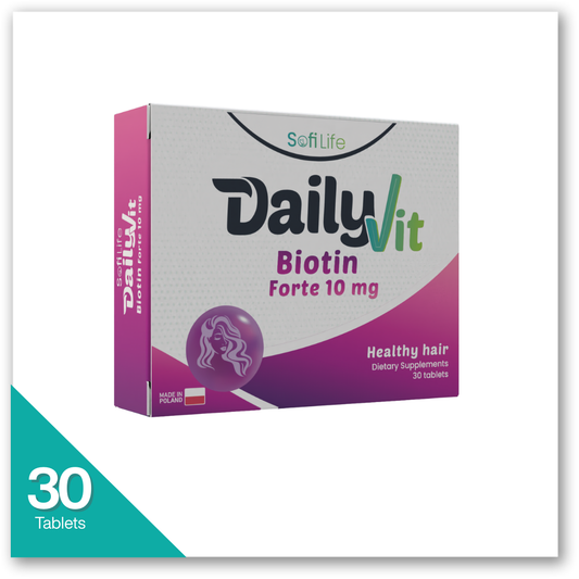 سوفي لايف دايلي فيت بيوتين فورت 10 مجم 30 قرص - DailyVit Biotin Forte 10 mg