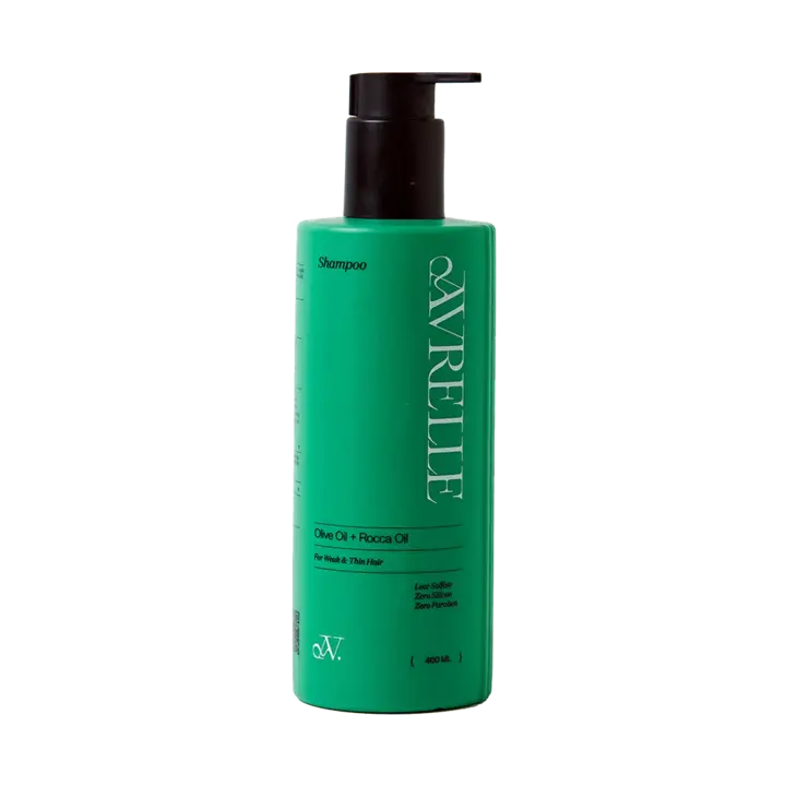افريل شامبو 400مل زيت زيتون وجرجير  - Avrelle Hair Shampoo 400 ml with Olive Oil & Rocket Extract