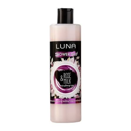 لونا شاور جيل 500مل ورد وحليب  - Luna Shower Gel 500 ml - Rose & Milk