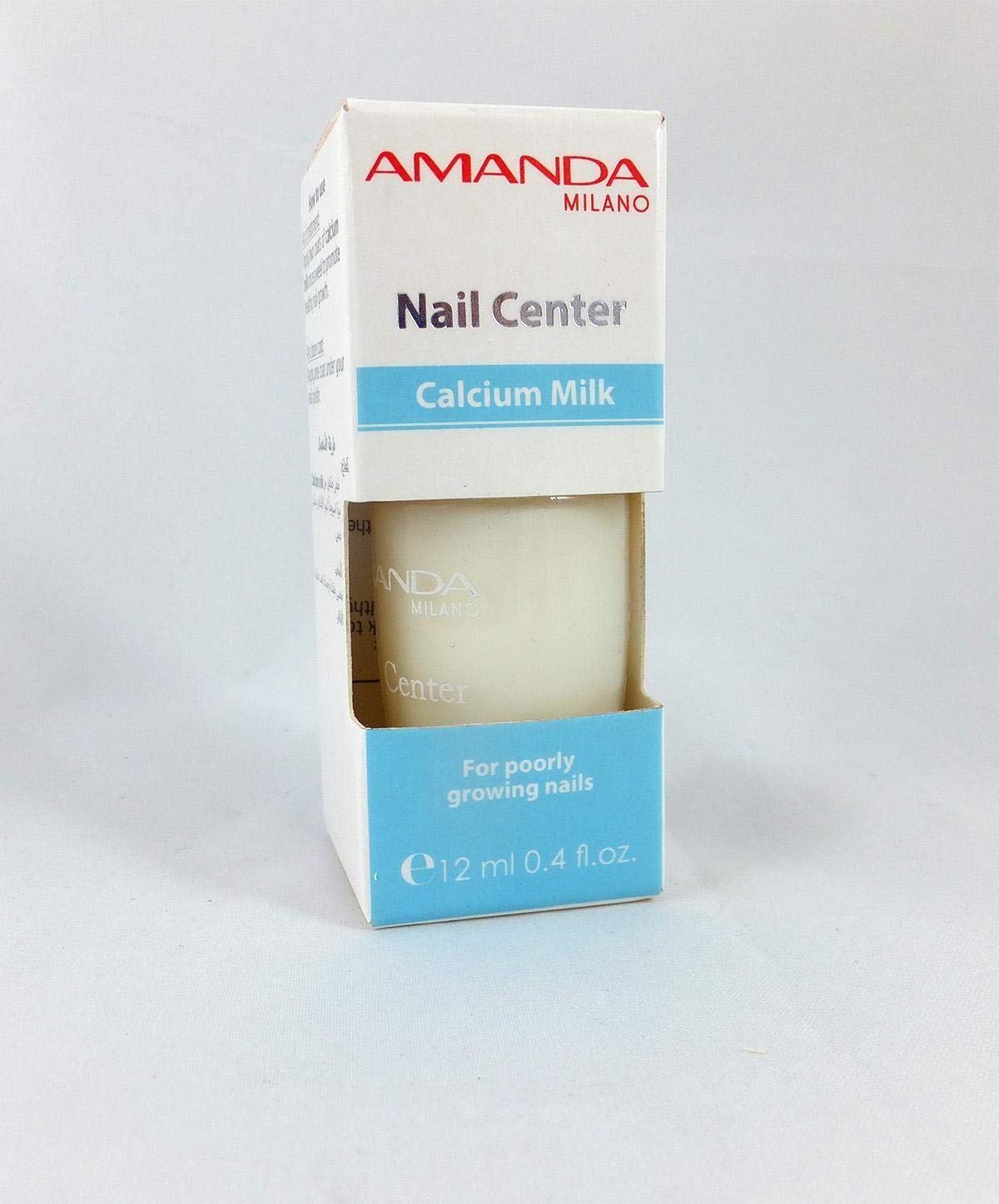 اماندا نيل سنتر كالسيوم ميلك 12مل للاظافر   -  Amanda Nail Center Calcium Milk Nail Treatment - 12ml