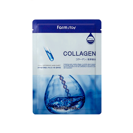 فارم ستاي شيت ماسك 23مل كوري بالكولاجين - Farm Stay Collagen Sheet Mask (23ml) - Korean