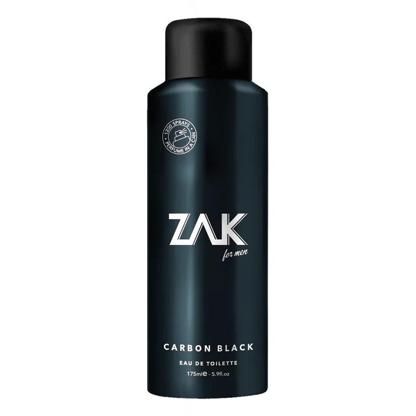 زاك سبراي 175مل كاربون بلاك - Zak Body Spray (175ml) - Carbon Black