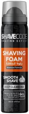 شيف كود فوم 200مل لجميع انواع البشرة بالفحم  - Chief Code Activated Charcoal Shaving Foam - All Skin Types, 200ml