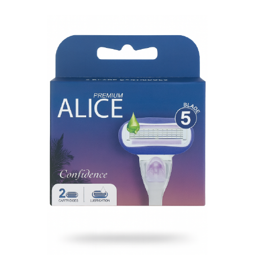اليس امواس 5 موس غيار 2ق موف  - Alice 5-Blade Refill Cartridges - Purple (2-Piece Pack)