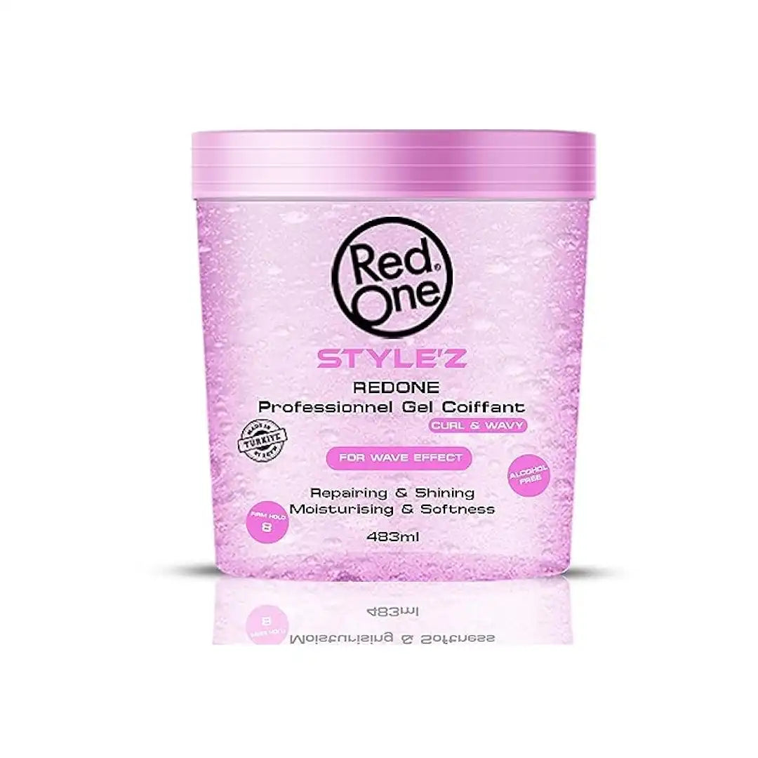 ريد ون جيل 483مل كيرلي ويفي روز - Red One Curly & Wavy Hair Gel - Rose (483ml)