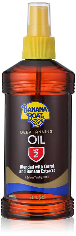 بانانا بوت ديب تانينج اويل 236مل حمايه 2 سبراي - Banana Boat Deep Tanning Oil SPF 2 (236ml) - Spray