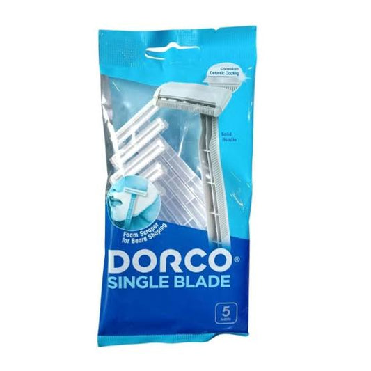 دوركو ماكينة حلاقة تحديد دقن 5 ق 1شفره كيس - Dorco Single-Blade Beard Shaping Razor - 5-Piece Pack