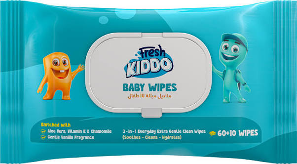 فريش كيدو مناديل مبللة للاطفال 70ق - Fresh Kido Baby Wet Wipes (70 Wipes)