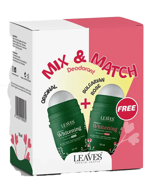 ليفز رول اون 50مل اوريجينال + روز - Leaves Roll-On Deodorant - Original + Rose (50ml)