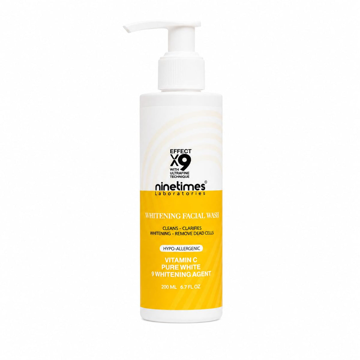ناين تايمز غسول بشرة 200مل فيتامين سي تفتيح - Times 9 Facial Cleanser (200ml) - Vitamin C (Brightening)