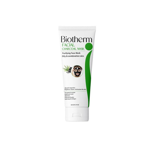 بايوثيرم ماسك للبشرة بالفحم 200 مل عرض 1+1 - Biotherm Charcoal Face Mask (200ml) - 1+1 Offer