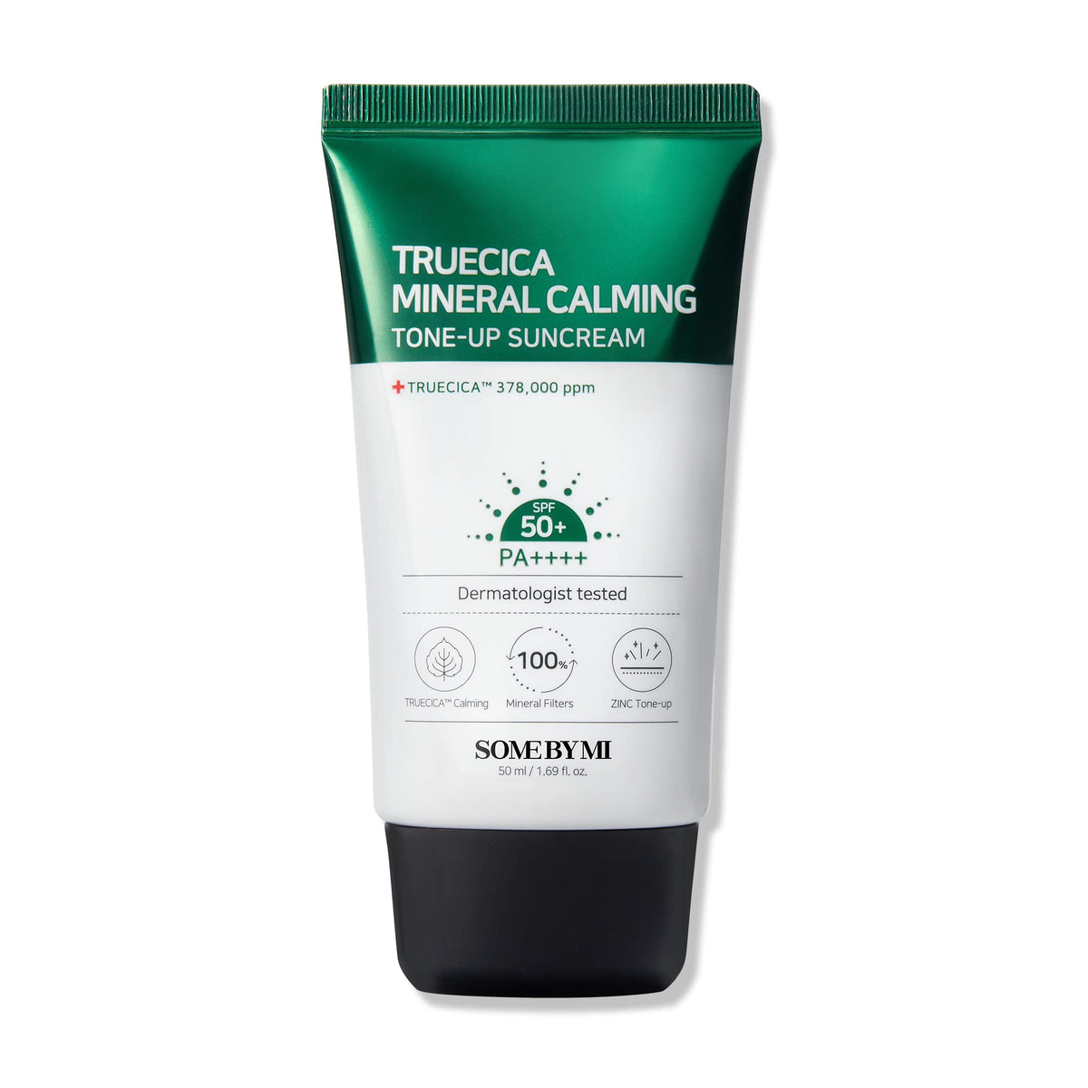سوم باى مي صن سكرين تروسيكا موحد اللون50مل - Some By Mi Truecica Mineral Calming Tone-Up Suncream SPF 50+ PA++++ 50ml