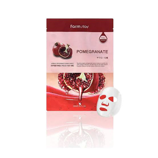 فارم ستاى قناع للوجه بالرمان  - Farm Stay Visible Difference Mask Sheet - Pomegranate