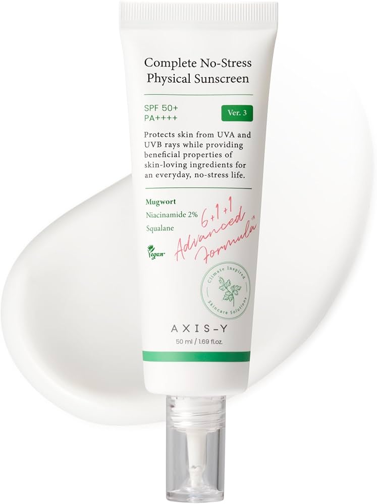اكسيس واي صن سكرين 50مل كومبليت - AXIS-Y Complete No-Stress Physical Sunscreen SPF50+ PA++++ 50ml (