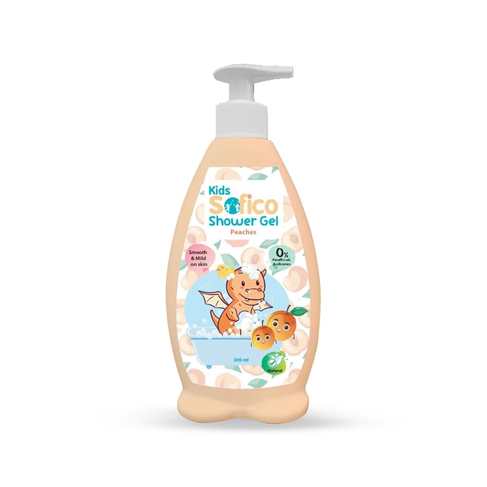 سوفيكو كيدز شاور جيل 300مل خوخ  - Sofico Kids Shower Gel 300ml - Peach