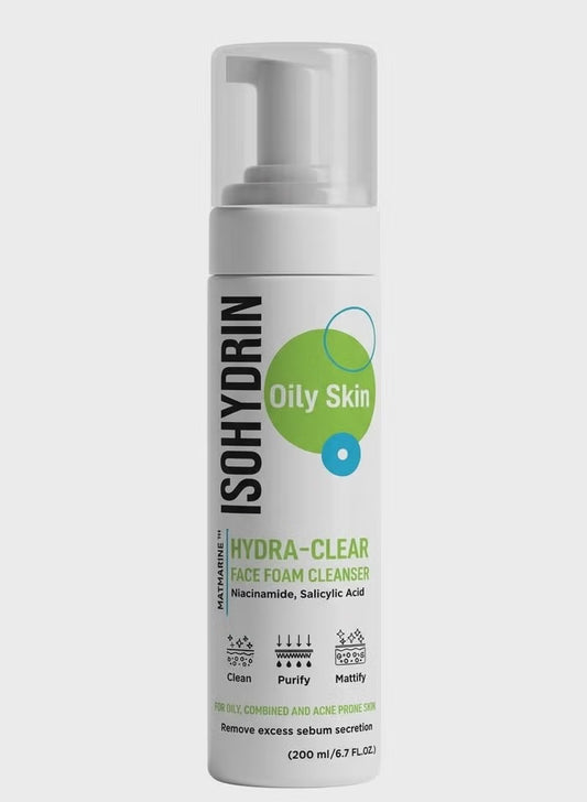 ايزو هيدرين هيدرا كلير غسول فوم للبشره 200مل - ISOHYDRIN Hydra-Clear Foam Cleanser - 200ml