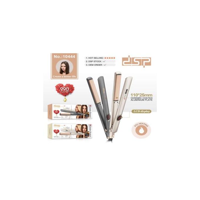 دي اس بي مكواة تمليس الشعربيرفكت بروتكشن 10444 - DSP Perfect Protection Hair Straightener / Flat Iron - Model 10444