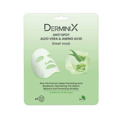 ديرمينيكس قناع ورقى الوفيرا وامينو اسيد - Derminix Aloe Vera & Amino Acids Sheet Mask