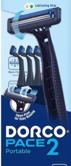 دوركو ماكينة حلاقة رجالي 2 موس حصيرة 24 ق - Dorco Men's 2-Blade Disposable Razor - 24 Pieces Display Card